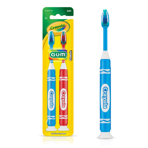 Tooth Brush soft 3+ Child Crayola 2pk w/suction