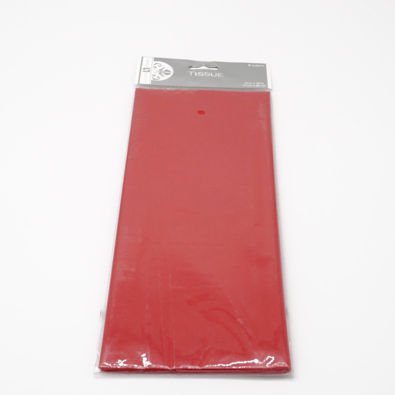Tissue Paper- red 8 sheets 20x26