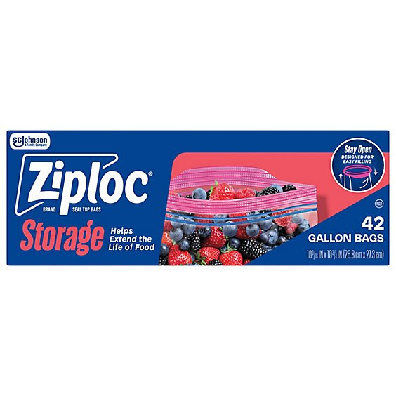 Ziploc Storage Gallon 42 Bags