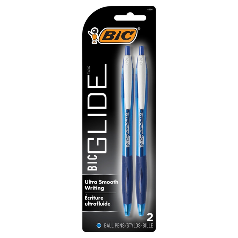 Pen Glide Blue 2pk.