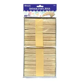 Natural Wood Craft Sticks, 100ct., 4-7/16 x 3/8"