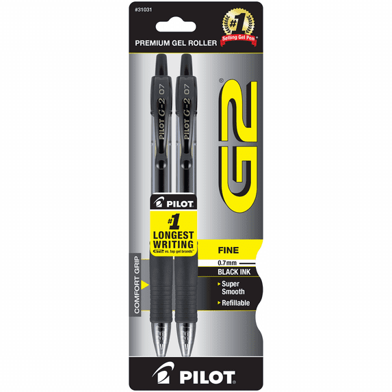 Gel Pen Fine Black G2 school
