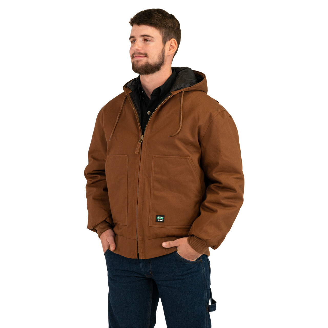 KEY Insulated Duck Hooded Work Jacket for Men