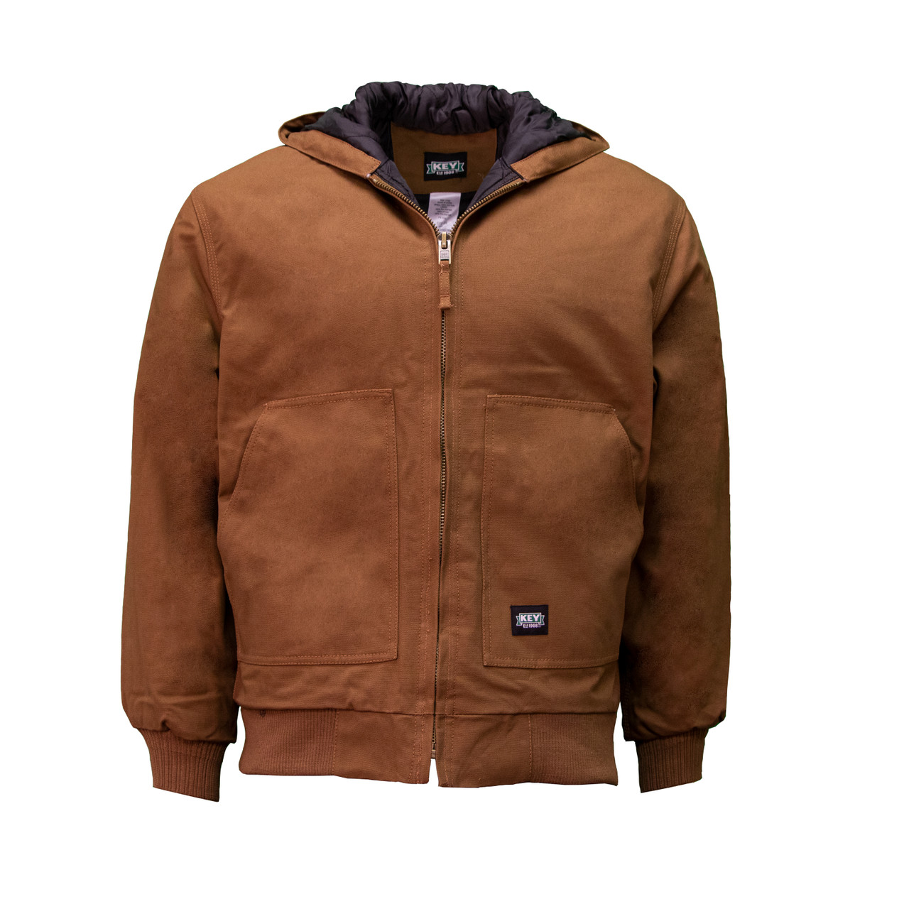 Insulated Duck Hooded Work Jacket for Men - KEY Apparel