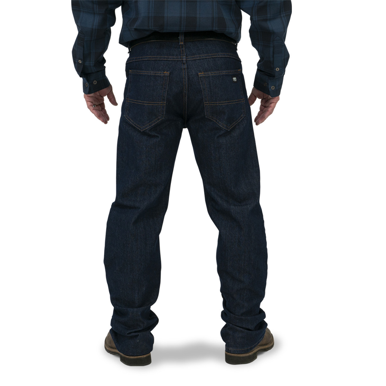 Work Jeans - Fire (FR) and Arc Flash Resistant, Modern Regular Fit, Utility  Pockets, Stretch Denim, Enzyme Wash - National Safety Apparel