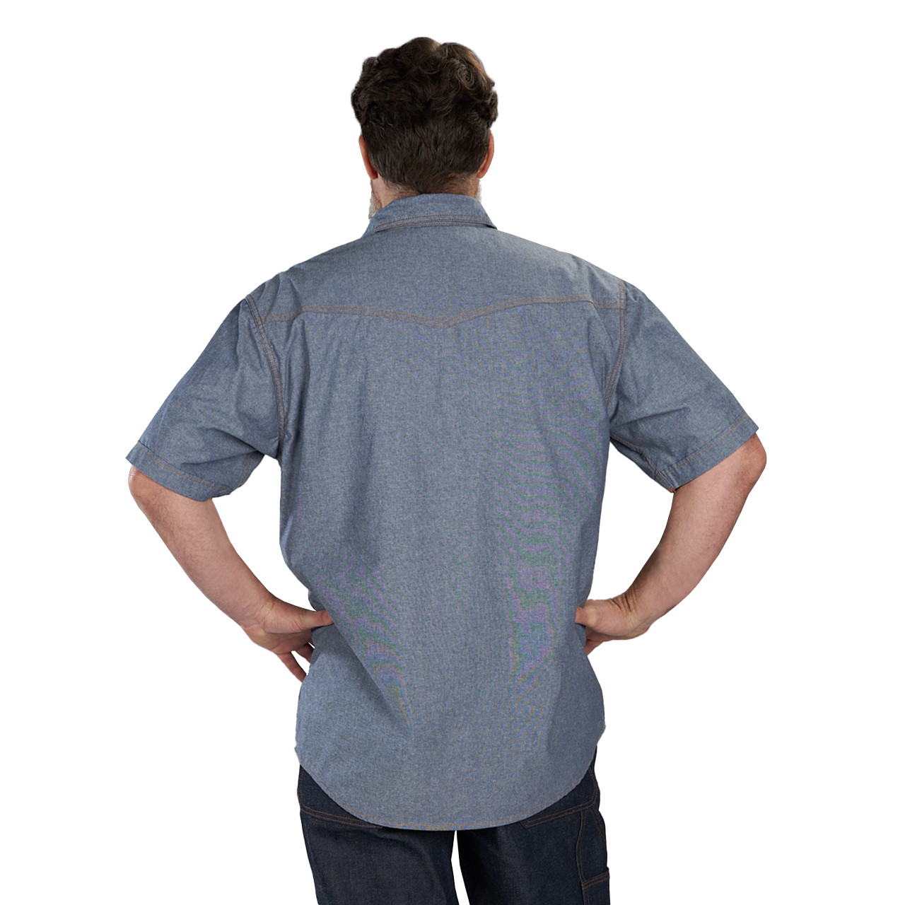 Chambray Short Sleeve Western Shirt