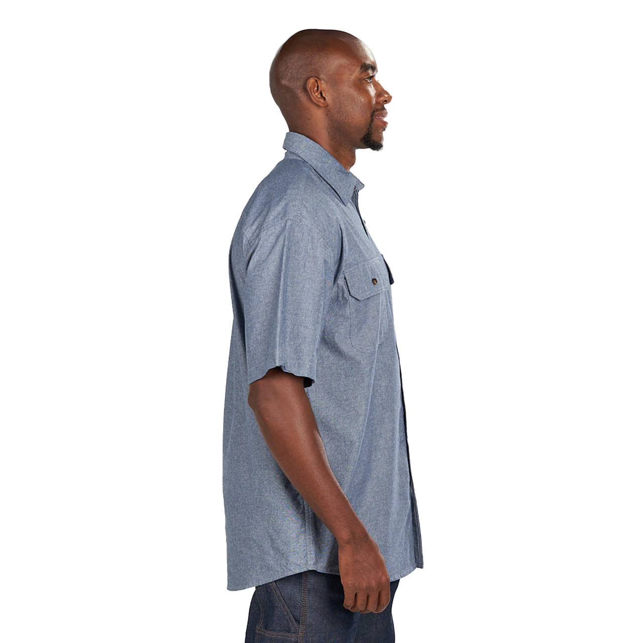 Blue Chambray Work Shirt - Short Sleeve