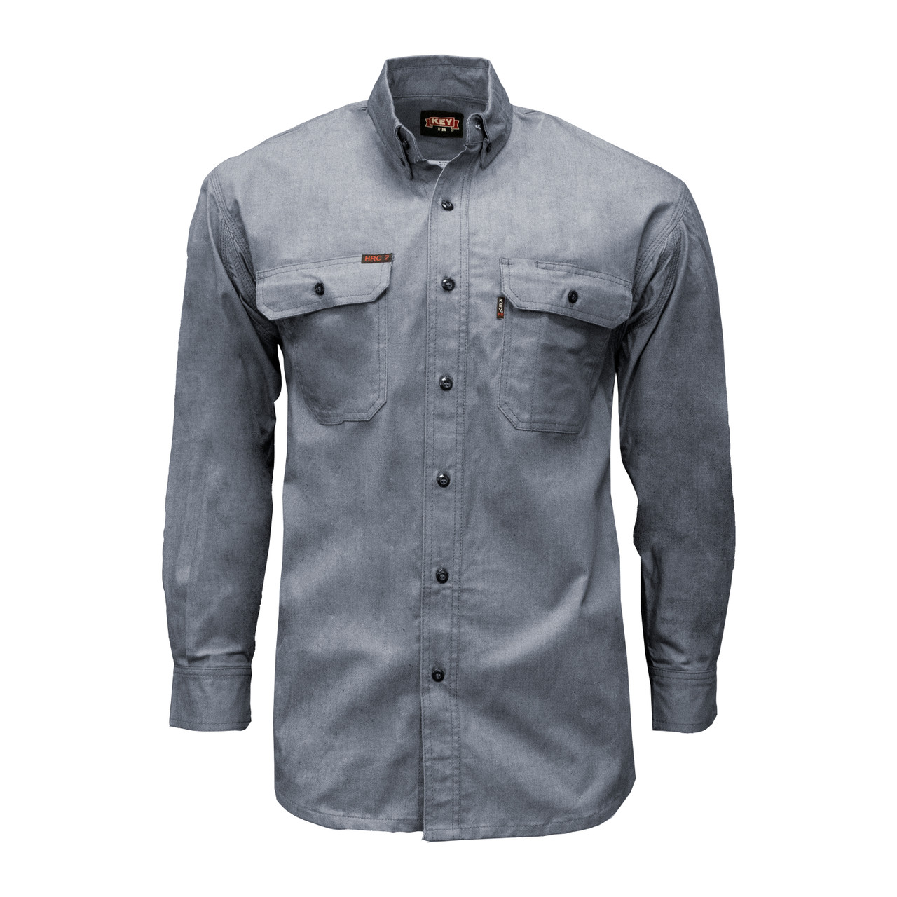 FR Long Sleeve Button Chambray Shirt KEY Apparel