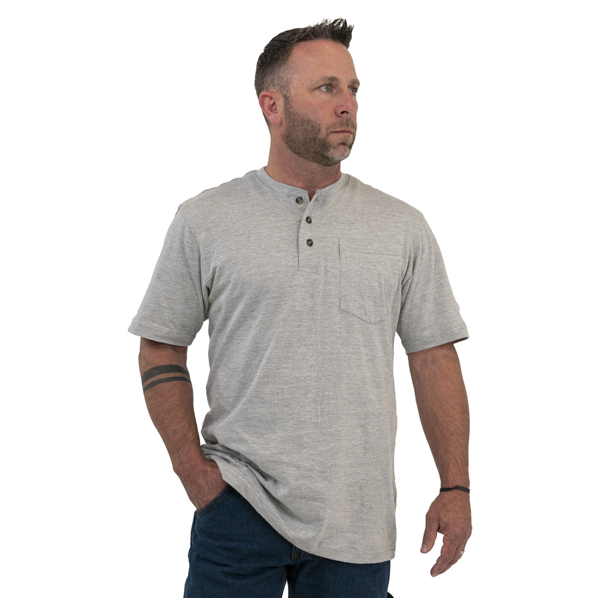 mens short sleeve henley pocket t shirts