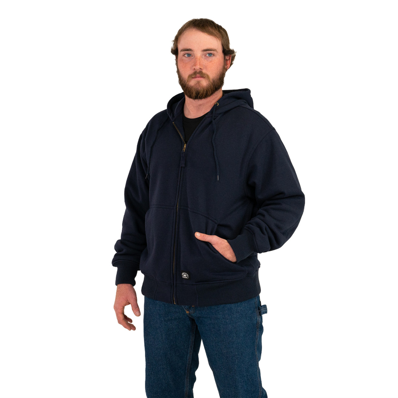 Men's Thermal Lined Zip-Front Hooded Sweatshirt