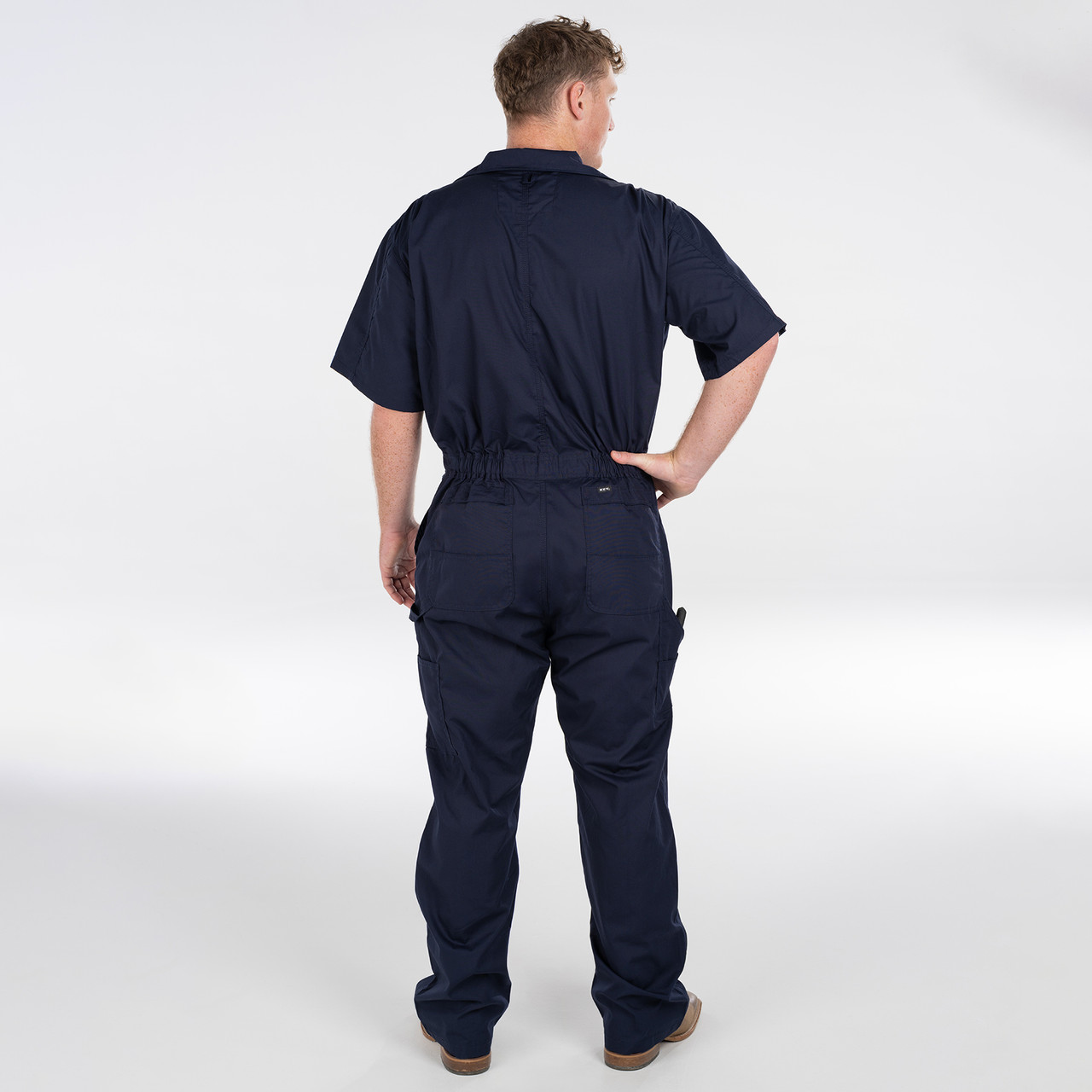 Poplin Unlined Short Sleeve Coveralls for Men