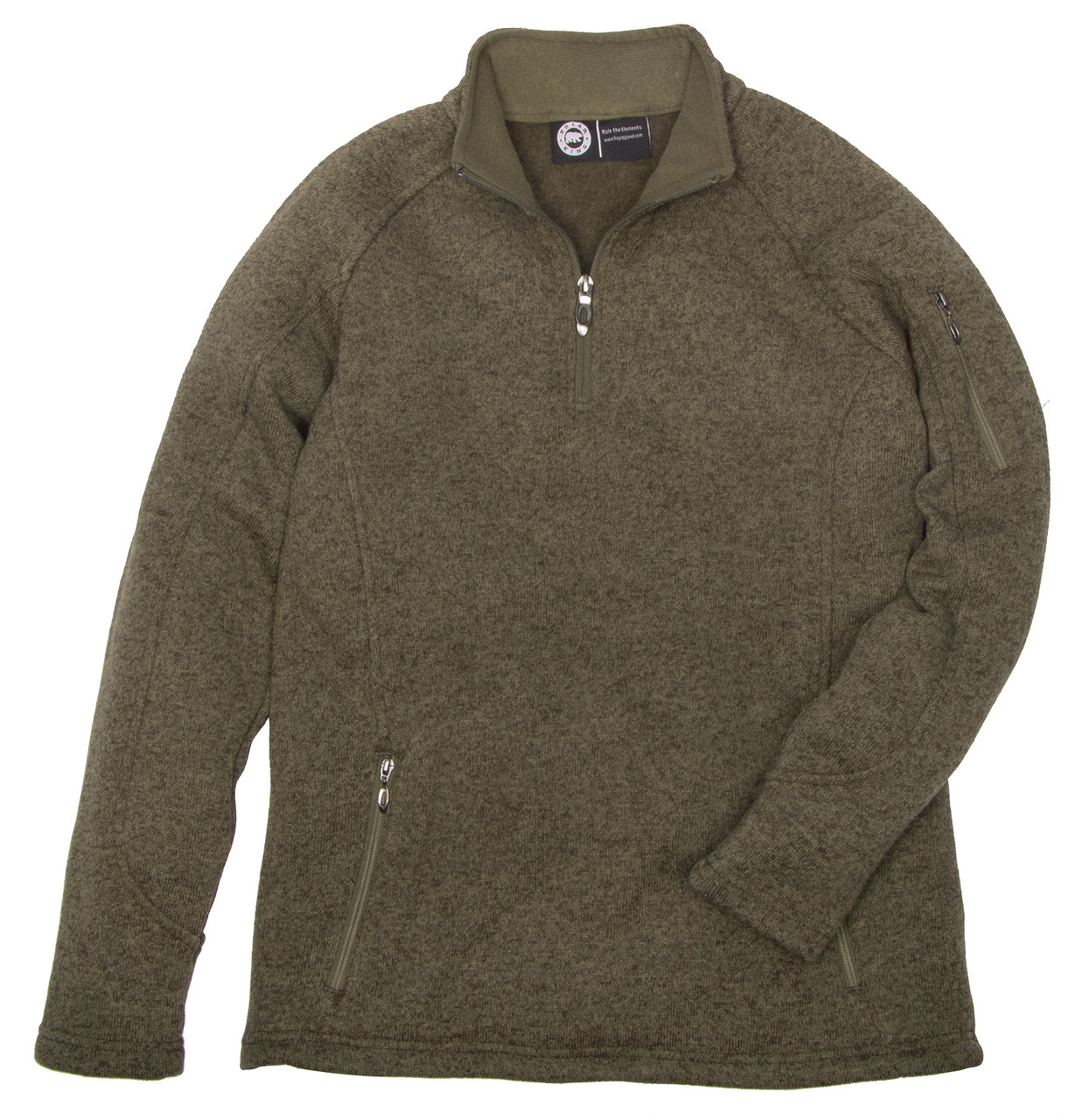 polyester quarter zip pullover