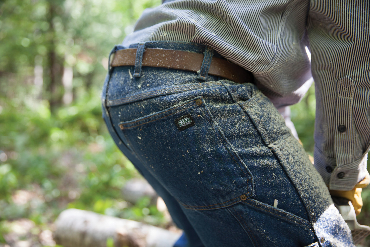 key double front logger jeans