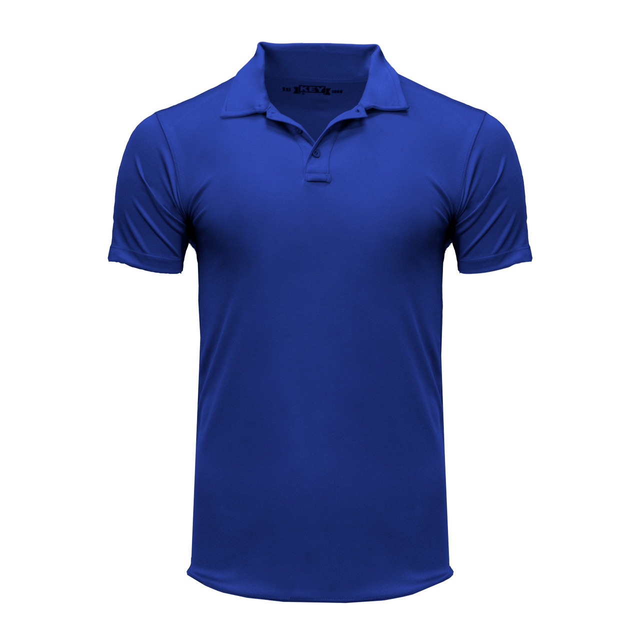 Tシャツ・カットソー South Blue Black Logo Open Collar Polo Short Sl Men's Action Polo Shirt | KEY Apparel
