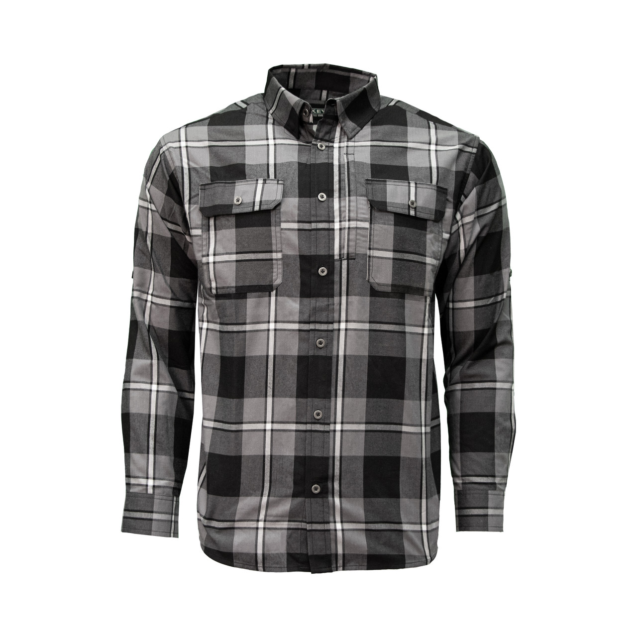 KEY Freedom Plaid - Long Sleeve Men's Button Down Shirt