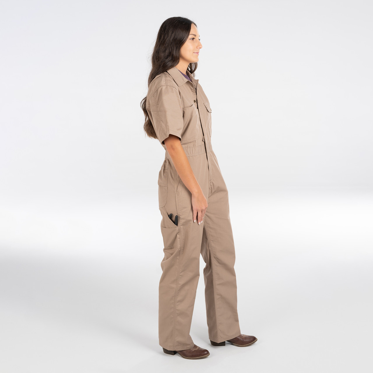 Poplin Unlined Short Sleeve Coveralls