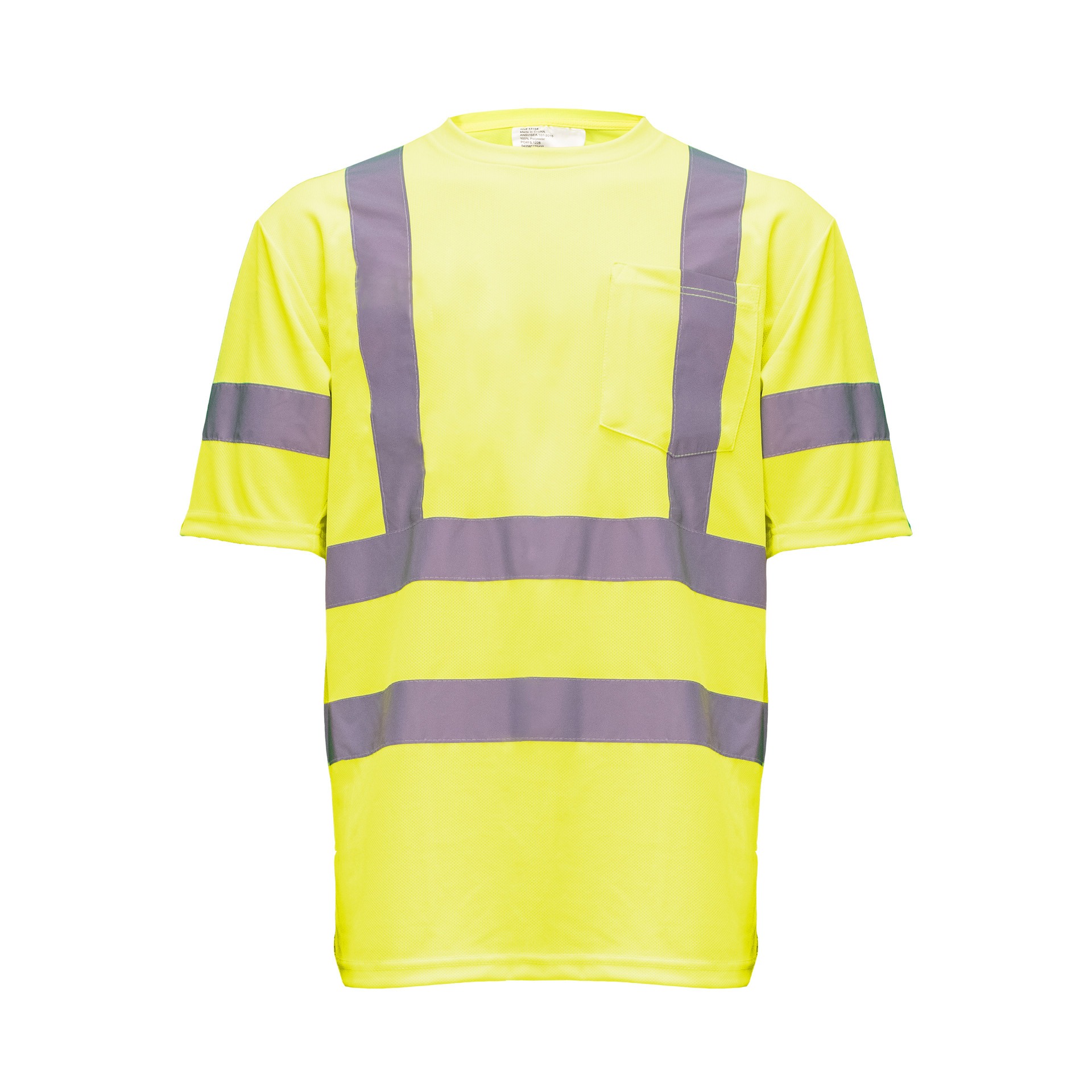 ANSI Class 3 Safety Shirt KEY Short Sleeve Pocket Tee