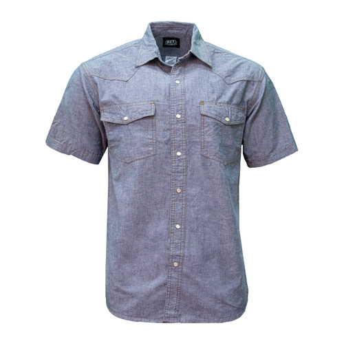 Blue Chambray Work Shirt - Short Sleeve 