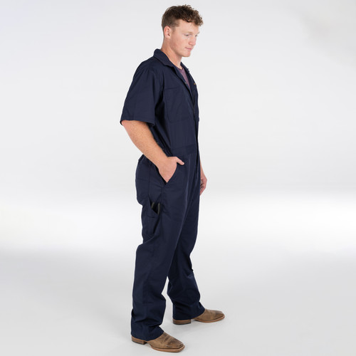Poplin Unlined Short Sleeve Coveralls for Men