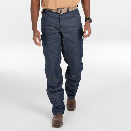 Cell Phone Key Double Knee Work Pants Denim Double Front Logger