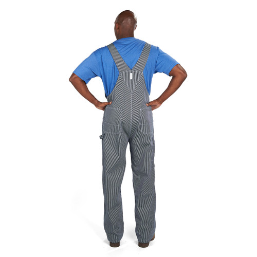 Striped Bib Overalls for Men - KEY Apparel