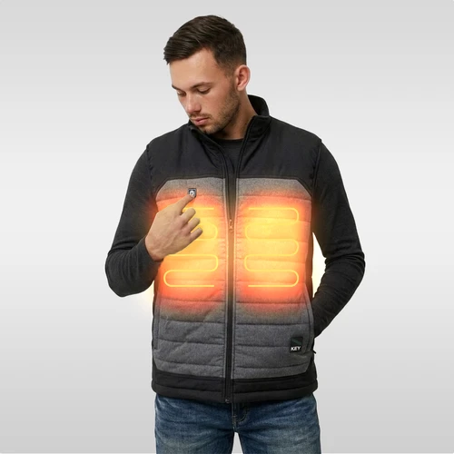 Blaze Midweight Two Tone Heated Puffer Vest
