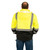 Hi-Visibility Sight Coat ANSI Class 2 ISEA 107-2015 Reflective Tape Velcro Sleeve Openings Zipper Pockets Removable Hood