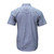 Blue Chambray Short Sleeve Shirt Cotton Washed Relaxed Fit Pocket Flaps Pencil Slot Pearl Snap