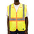 Hi-Visibility Solid Vest ANSI II Class 2 ISEA 107-2015 Compliant Zipper Front Reflective Striping Orange Trim Pockets