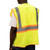 Hi-Visibility Solid Vest ANSI II Class 2 ISEA 107-2015 Compliant Zipper Front Reflective Striping Orange Trim Pockets