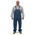 Denim Bib Overall Enzyme Washed Heavyweight Cotton Reinforced Pockets Double Utility Pocket Diamond Back