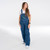 Denim Bib Overall Enzyme Washed Heavyweight Cotton Reinforced Pockets Double Utility Pocket Diamond Back