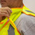 Hi-Visibility Solid Break-A-Way Vest ANSI II Class 2 ISEA 107-2015 Compliant Velcro Reflective Striping Orange Trim