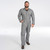 Fisher Stripe Unlined Long Sleeve Coverall Water Stain Resistant Relaxed Fit Bi-Swing Back Reinforced Pockets Heavy-Duty Zipper