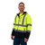 Crawford Rip Stop Hi-Visibility Jacket Polyester Fleece Water Resistant Three Piece Hood Napoleon Pocket Reflective Taping ANSI