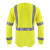 Flame Resistant Hi Visibility Long Sleeve Pocket T-Shirt Crewneck Modacrylic Polyester