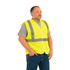Hi-Visibility Mesh Vest ANSI II Class 2 ISEA 107-2015 Compliant Velcro Front Reflective Striping Breathable