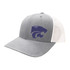 K-State Powercat Wildcat Six Panel Hat Two Tone Polyester Cotton Mesh Embroidered Adjustable Snapback Trucker Cap