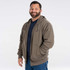 Heavy Weight Thermal Lined Sweatshirt Fleece Outer Shell Thermal Knit Lining  Knit Cuffs Front Pockets Taffeta Lined Sleeves