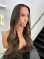Ari – Dark Brown Lace Wig W/ Carmel Blonde Highlights