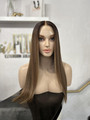 Sophie – Rooted Brown HD Lace Wig W/ Highlights