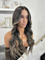 Pamela – Dark Brown Highlighted Lace Wig