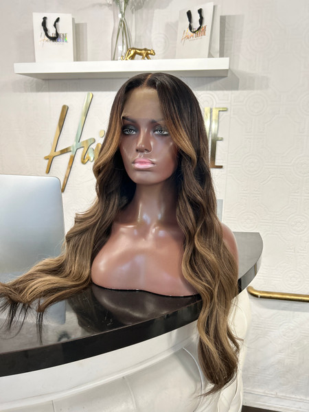 Genevieve – Hazelnut Balayage Brunette HD Lace Wig