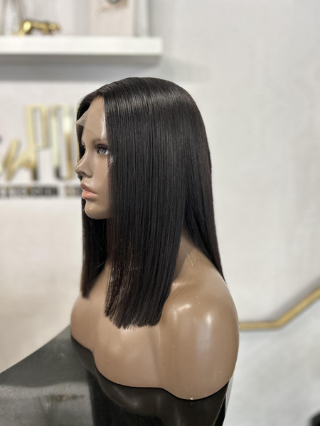 (Ready To Ship) Tori – Natural Black HD Lace Long Bob Wig