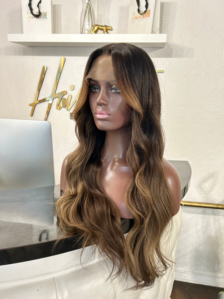 Genevieve – Hazelnut Balayage Brunette HD Lace Wig
