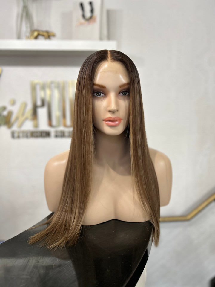 Sophie – Rooted Brown HD Lace Wig W/ Highlights