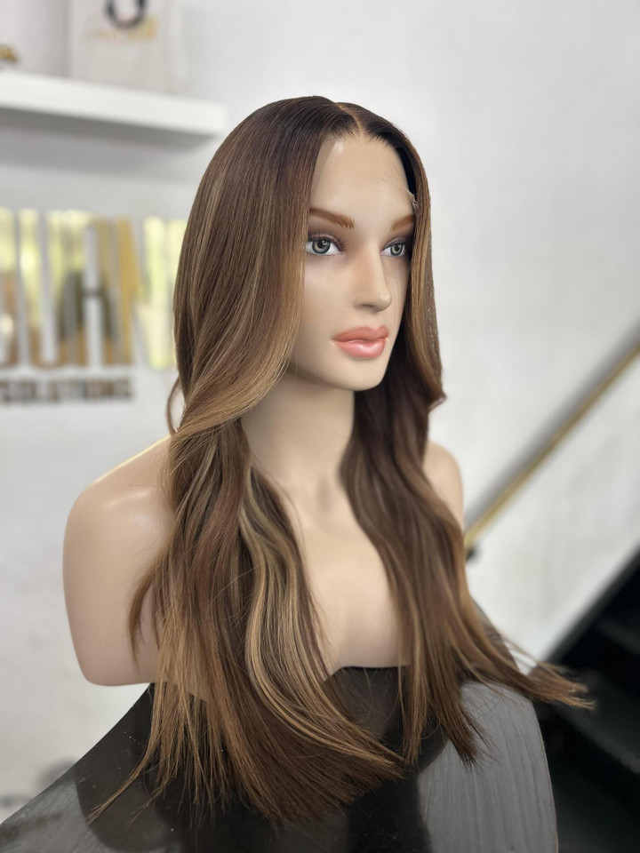 Genevieve – Hazelnut Balayage Brunette HD Lace Wig