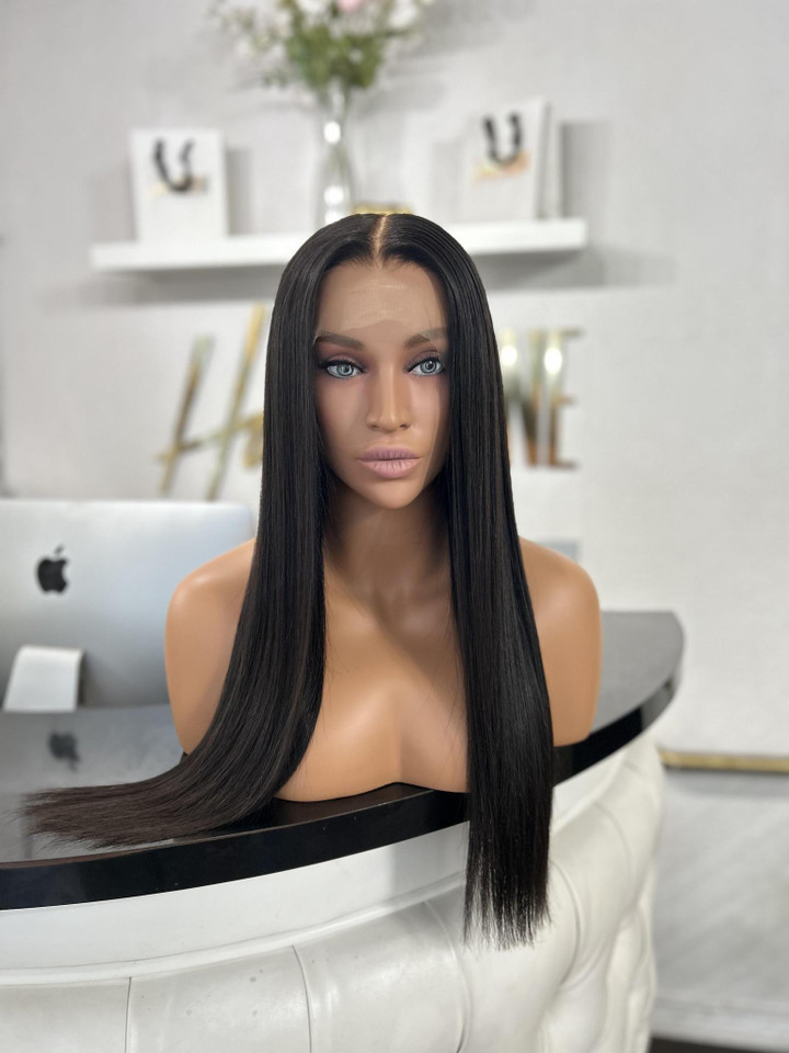 (Ready To Ship) Aubrey – Long Natural Black HD Lace Wig