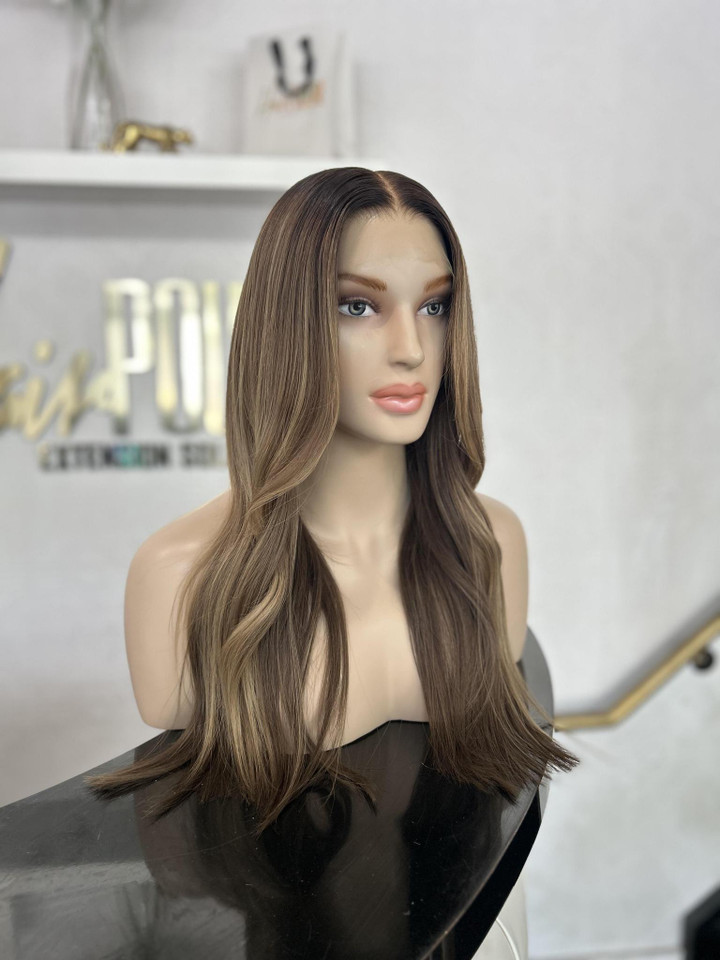 (Ready To Ship) Noelle – Hazelnut Balayage Brunette HD Lace Wig