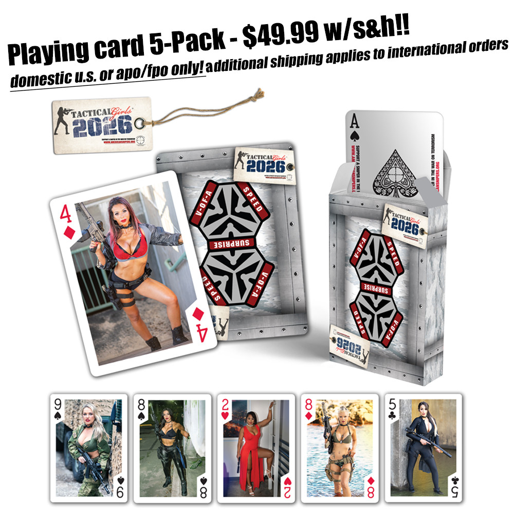 2026 Tactical Girls Playing Cards- 5 Pack $49.99 w/S&H - Tactical